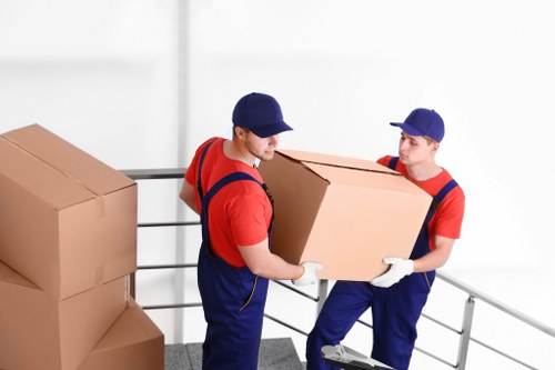 Professional team handling office relocation in London