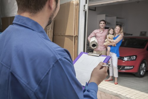 Man with van crew preparing for a move in London