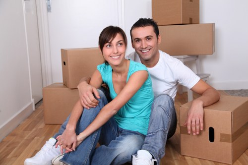 Professional Man with Van loading office furniture