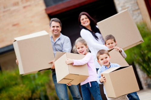 Professional man with a van helping to load furniture