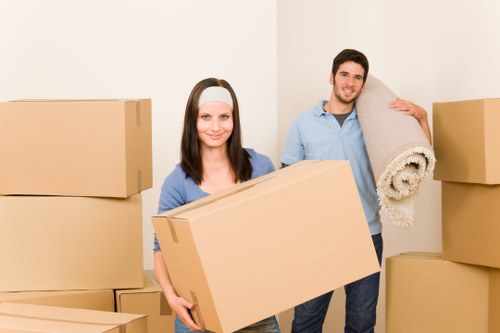 Professional man with van delivering furniture in London