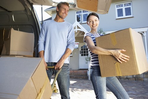 Professional removal truck in London